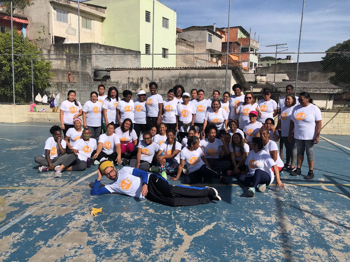 Foto do grupo de voluntários